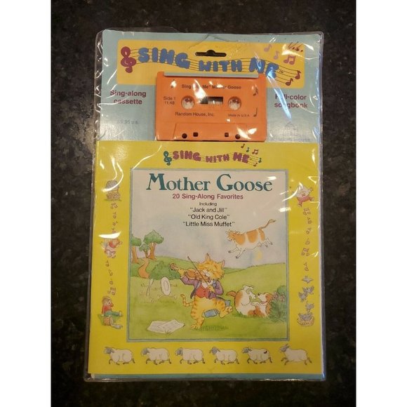 Sing With Me Other - Sing with Me Mother Goose Songbook and Cassette Random House 1988 New Very Rare